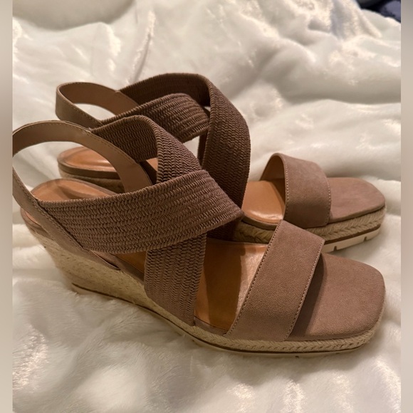 Shoes - Kelly & Katie Tan Wedge Sandals